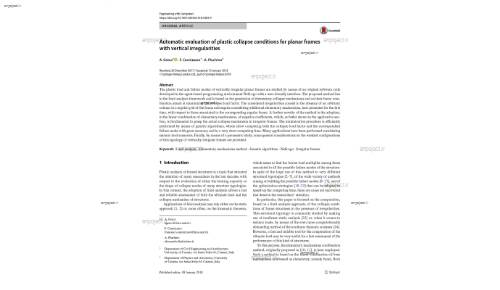 Automatic evaluation of plastic collapse conditions for planar frames with vertical irregularities